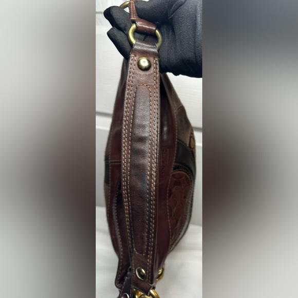 Coach Est. 1941 Zoe Vintage Mosaic Leather Signature Patchwork hobo purse EUC - Picture 14 of 17